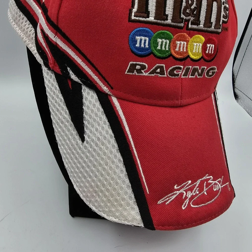 Kyle Busch M&M's Racing Hat Cap #18 NASCAR 2009 Adjustable Red Embroidered OSFA